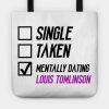 Mentally Dating Louis Tomlinson Tote Official Louis Tomlinson Merch