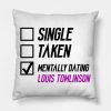 Mentally Dating Louis Tomlinson Throw Pillow Official Louis Tomlinson Merch