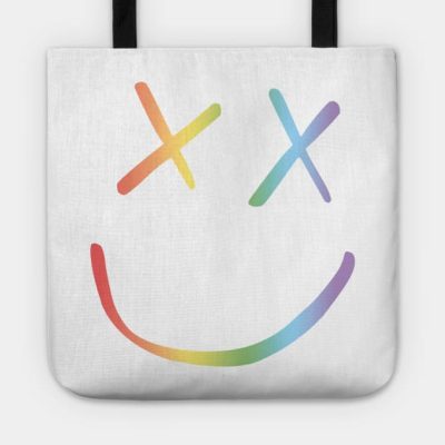 Rainbow Smiley Louis Tomlinson White Background Tote Official Louis Tomlinson Merch