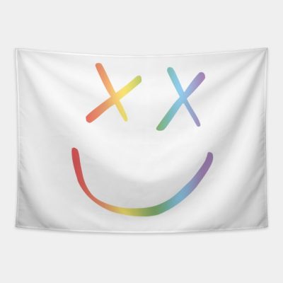 Rainbow Smiley Louis Tomlinson White Background Tapestry Official Louis Tomlinson Merch