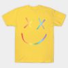 Rainbow Smiley Louis Tomlinson White Background T-Shirt Official Louis Tomlinson Merch