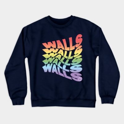 Rainbow Walls Louis Tomlinson Black Background Crewneck Sweatshirt Official Louis Tomlinson Merch