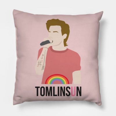 Louis Tomlinson Rainbow Throw Pillow Official Louis Tomlinson Merch