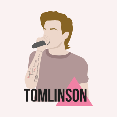 Louis Tomlinson Pink Triangle Throw Pillow Official Louis Tomlinson Merch