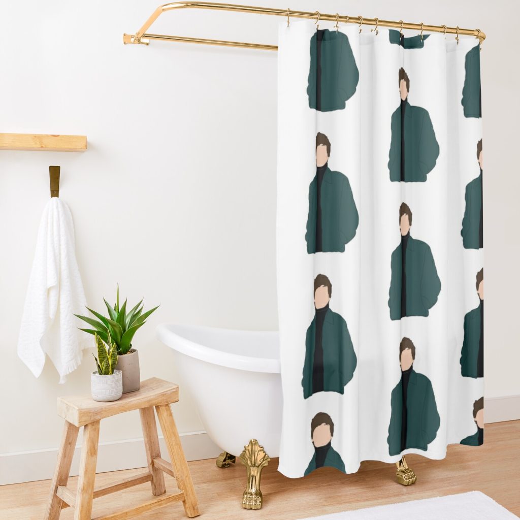 Louis Tomlinson Outline Shower Curtain Official Louis Tomlinson Merch