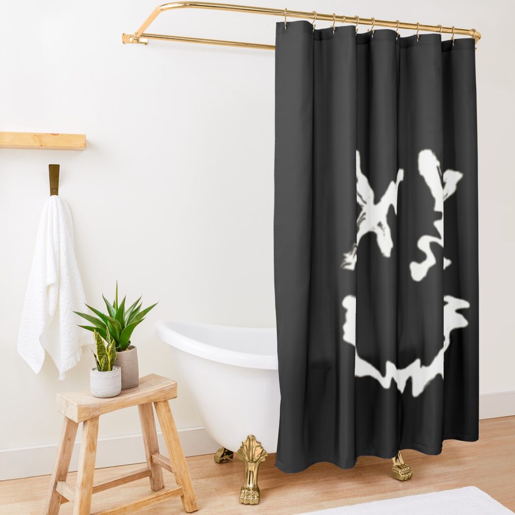 Smiley Face Louis Tomlinson Shower Curtain Official Louis Tomlinson Merch