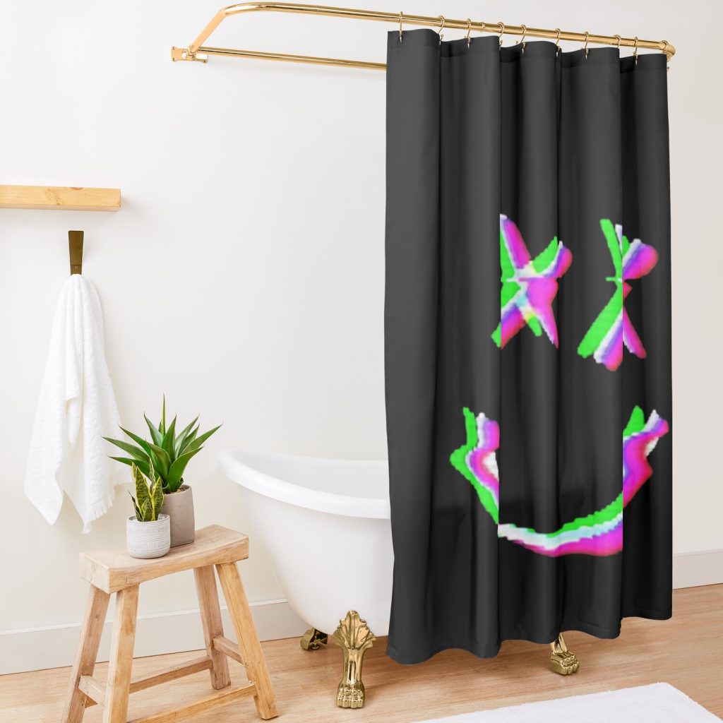 Smiley Face Louis Tomlinson Shower Curtain Official Louis Tomlinson Merch