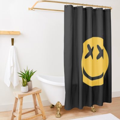 Louis Tomlinson Smiley Face Shower Curtain Official Louis Tomlinson Merch