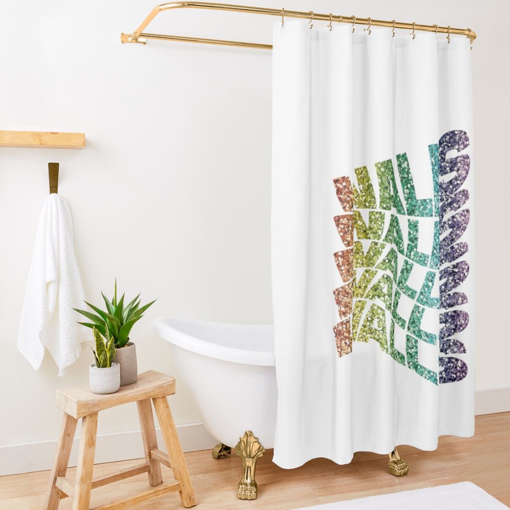 Walls Louis Tomlinson Glitter Shower Curtain Official Louis Tomlinson Merch