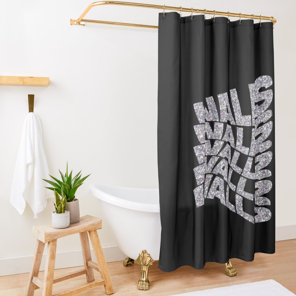 Walls Louis Tomlinson Glitter Shower Curtain Official Louis Tomlinson Merch