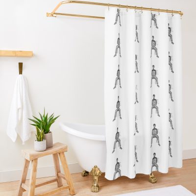 Louis Tomlinson Graphite Style Shower Curtain Official Louis Tomlinson Merch